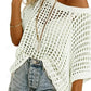 🏖️Summer Hot Sale 50% OFF🎁 Womens Summer Scoop Neck Short Sleeve Sweater Casual Crochet Hollow Out Knit Tops Pullover Shirts Beach Coverup