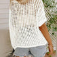 🏖️Summer Hot Sale 50% OFF🎁 Womens Summer Scoop Neck Short Sleeve Sweater Casual Crochet Hollow Out Knit Tops Pullover Shirts Beach Coverup