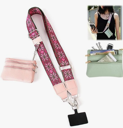 💗HOT SALE 50% OFF📱Phone Strap with Zippered Pouch