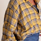 ⏰Early Autumn Sales 49% OFF🍂Women's Mineral Washed Button Down Plaid Shirt With Pockets