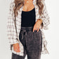 ⏰Early Autumn Sales 49% OFF🍂Women's Mineral Washed Button Down Plaid Shirt With Pockets