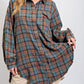 ⏰Early Autumn Sales 49% OFF🍂Women's Mineral Washed Button Down Plaid Shirt With Pockets
