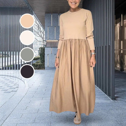 🔥Black Friday Promotion 49%OFF🔥Flowy Knit Midi Dress with Full Sleeves