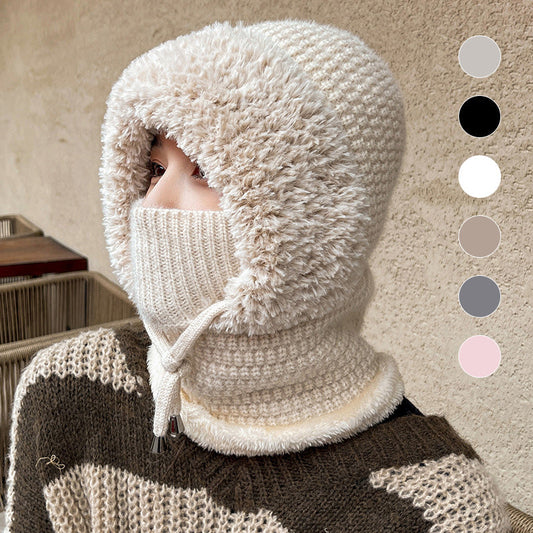 🔥Last Day Promotion - 75% OFF🔥Women's Winter One-Piece Knitted Beanie Scarf Mask 3-in-1 Balaclava