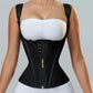 🔥Mother's Day Hot Sale 50%🎉Women's Solid Color Adjustable Hook & Eye Closure Zipper Shapewear Top