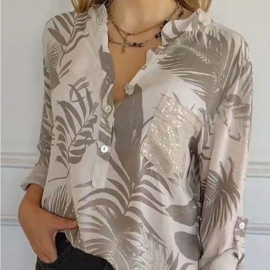 🔥2025 HOT SALE 50% OFF🔥Women's Fashion V-Neck Printed Top
