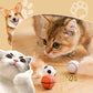 Interactive Cat Bouncy Ball with Feather