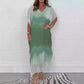 🔥Mother's Day Hot Sale 50%💐 Women Comfortable Casual Chiffon Dip Dye Dress
