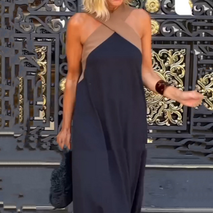 🔥Mother's Day Hot Sale 50%💐Spring Specials🌸 Women's Halter Neck Sleeveless Maxi Dress