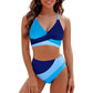 🔥Mother's Day Hot Sale 50%🔥Women's Color-Block Criss Cross Lace Back Swimwear Set