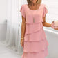 🔥HOT SALE 50% OFF🔥Women's Casual Wave Cut Ruffle Dress