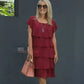 🔥HOT SALE 50% OFF🔥Women's Casual Wave Cut Ruffle Dress
