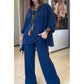 🔥Mother's Day Hot Sale 50%🔥Women's Fashion Casual Solid Color Irregular Long Sleeve Two Piece Suit