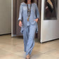🔥Mother's Day Hot Sale 50%🔥Women's Fashion Casual Solid Color Irregular Long Sleeve Two Piece Suit