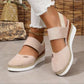 🔥Mother's Day Hot Sale 50%🔥Closed Toe Strappy Low Wedge Sandals