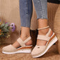 🔥Mother's Day Hot Sale 50%🔥Closed Toe Strappy Low Wedge Sandals