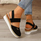 🔥Mother's Day Hot Sale 50%🔥Closed Toe Strappy Low Wedge Sandals