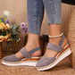 🔥Mother's Day Hot Sale 50%🔥Closed Toe Strappy Low Wedge Sandals