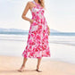 ⏰Hot Sale 50%🌺Cross Halter Sleeveless Floral Printed Dress💃