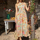 ⏰Hot Sale 50%🌺Cross Halter Sleeveless Floral Printed Dress💃