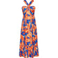 ⏰Hot Sale 50%🌺Cross Halter Sleeveless Floral Printed Dress💃