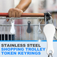 ✨✨Buy 2 Get 1 Free✨✨2 Pieces Stainless Steel Shopping Trolley Token Keyrings